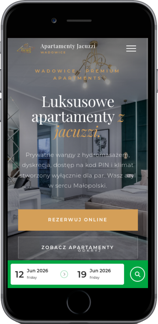 Apartamenty Jacuzzi, wersja mobilna